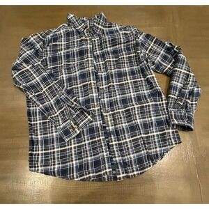 Croft & Barrow Men's Large L Plaid Flannel Long Sleeve Button Up Shirt Blue